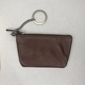 Geoffrey Allen Brown Leather Keychain Pouch